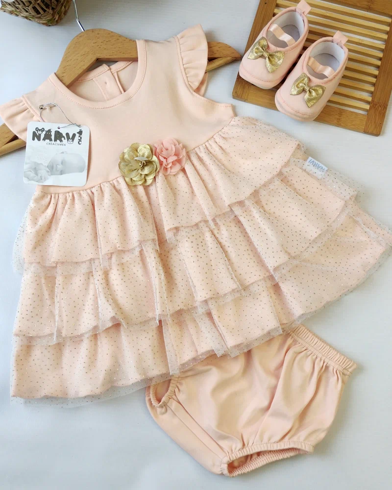 Vestido Reyna - Práctico bolso con 4 conjuntos para viajes o visitas - Creaciones Narvi